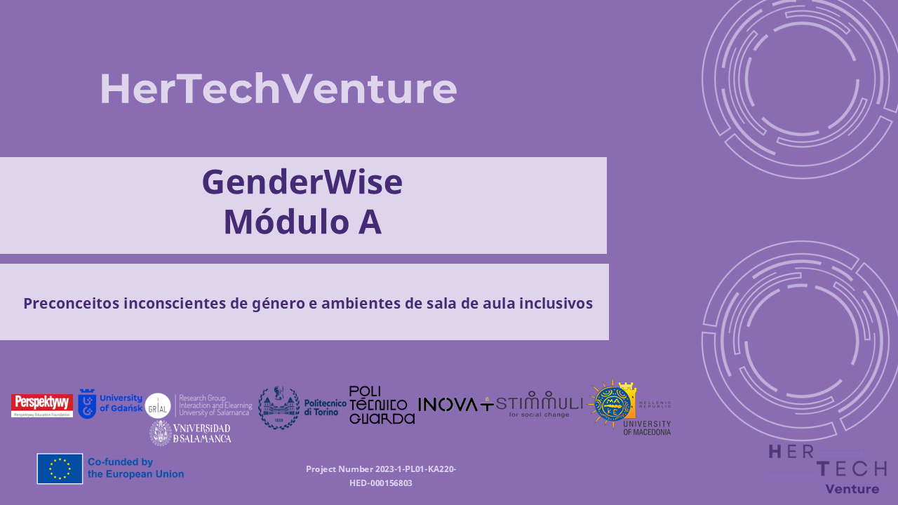 Módulo A – Preconceitos inconscientes de género e ambientes de sala de aula inclusivos em termos de género