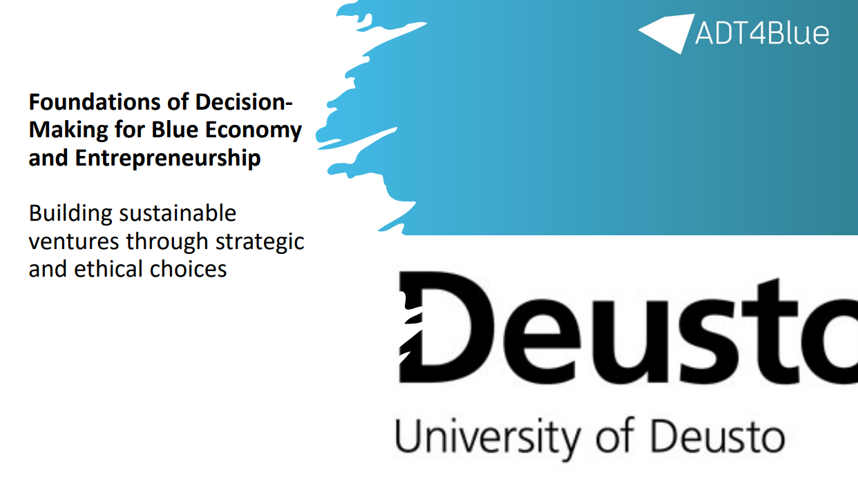 OC3 - Decision-Making Strategies in the Blue Economy Sectors (Advanced Level)
